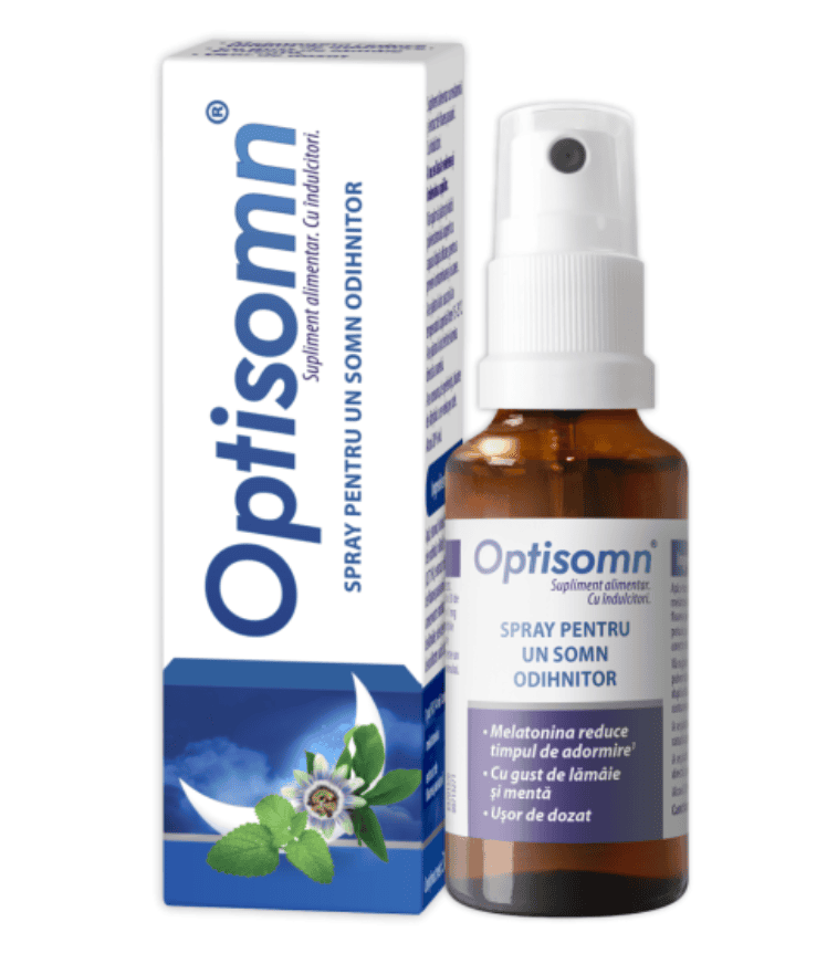 cutie Optisomn spray melatonina pentru insomnie